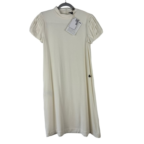 Love Moschino Dresses & Skirts - NWT Love Moschino Sz 4 Women's White Puff Short Sleeve Knit Tshirt Dress